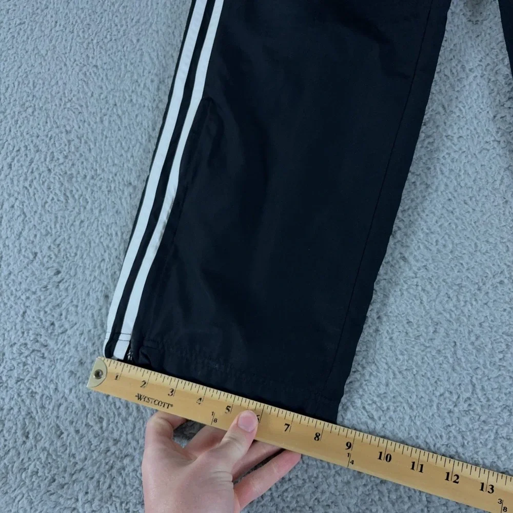 VINTAGE Adidas Pants Boys XL 13-14Y Windbreaker Track Nylon Baggy 3-Stripe Y2K
